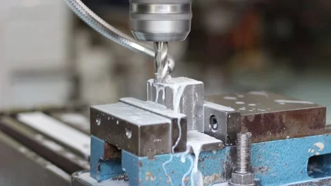 Industrial Machine Work_Metal Spinning Application Machine Stock Footage 210300752