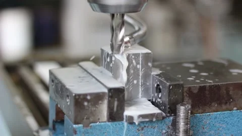 Industrial Machine Work_Metal Spinning Application Machine Stock Footage 210301177