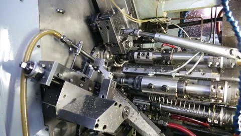 Industrial Machine Working Close Up Stock Footage 340107494
