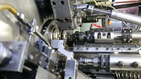 Industrial Machine Working Close Up Stock Footage 340107620