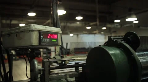 Industrial machine working with threads Video stock 62072997