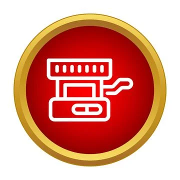 Industrial machinery icon representing engineering and technical process Stock Illustration