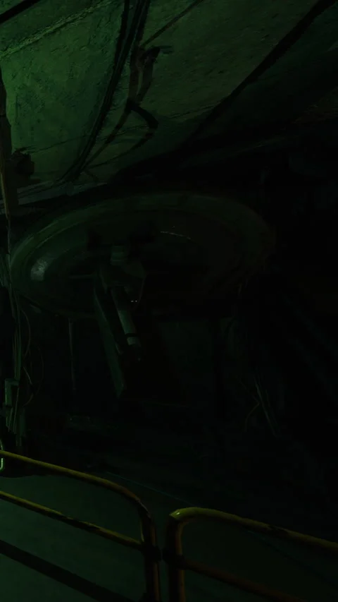 Industrial machinery operates in an underground setting with dim lighting Stock Footage 339952541