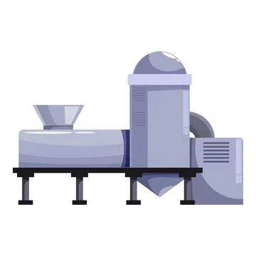 Industrial machinery processing materials in a factory setting 库存插图