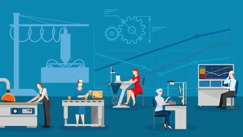 Industrial Manufacturing and Engineering Processes Animation Stock Footage 319930819