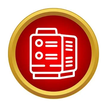Industrial manufacturing cnc machine tool outline icon Stock Illustration
