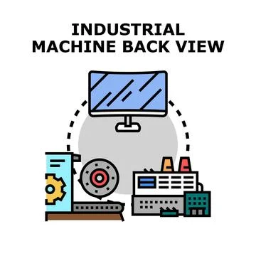Industrial manufacturing process automation with smart monitoring system Stock Illustration