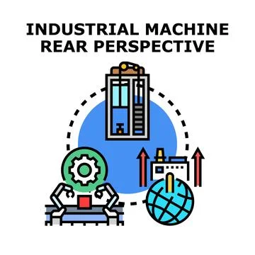 Industrial manufacturing process vector concept illustration 스톡 일러스트