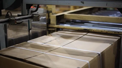 Industrial master package sealing 2 Stock Footage 104873115