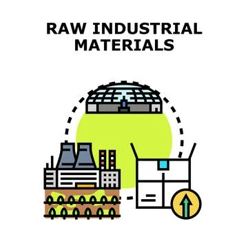 Industrial materials processing and distribution vector concept Stock Illustration