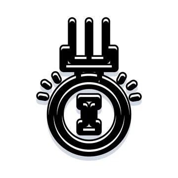 Industrial mechanical gear engine part symbol concept 스톡 일러스트