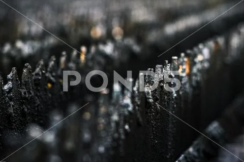 Industrial metal part closeup background Stock Photos