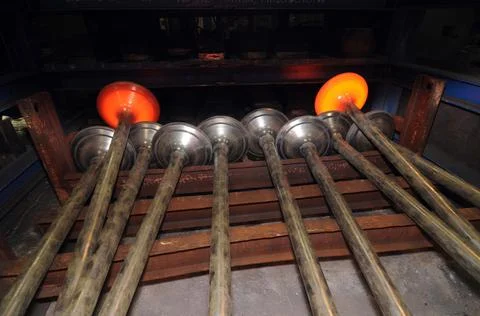 Industrial metal processing in the forge Stock Photos