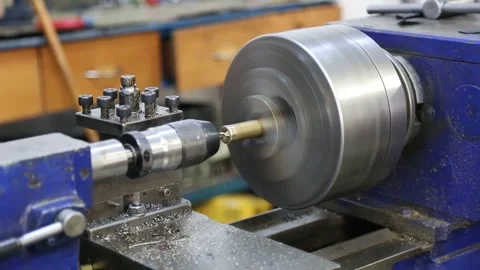 Industrial Metal Processing Machinery Close-Up Stock Footage 340107725