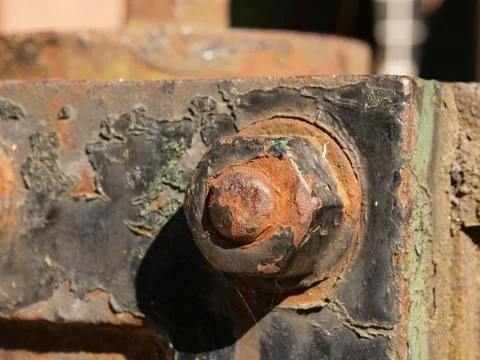 Industrial metal rusted bolt Stock Photos