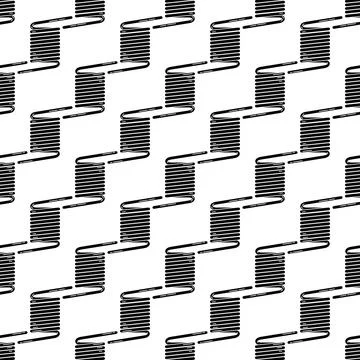Industrial metal spring pattern seamless vector Stock Illustration