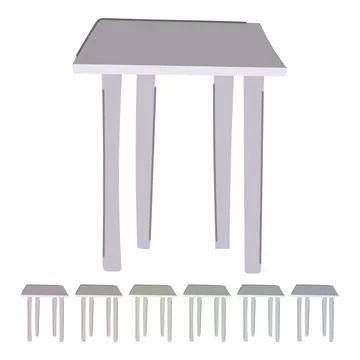 Industrial metal table vector cartoon graphic Stock Illustration