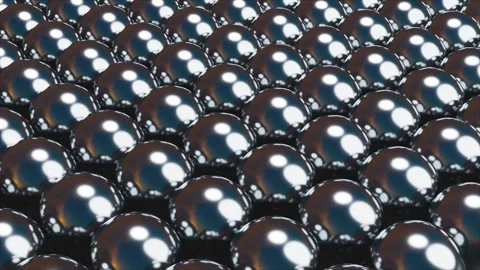 Industrial metallic spheres Stock Footage 346704104