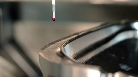 Industrial metrology probe tool work Stock Footage 34636342