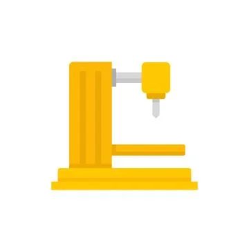 Industrial milling machine icon flat isolated Stock Illustration