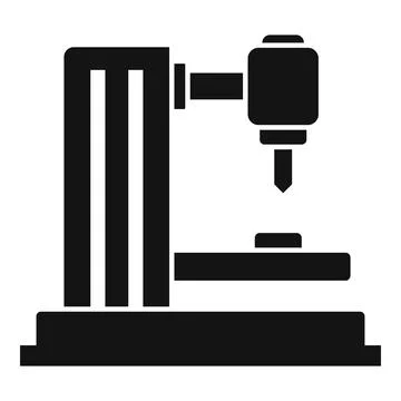 Industrial milling machine icon, simple style Stock Illustration