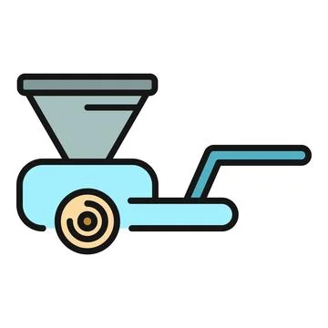 Industrial mincer machine processing food on white background Stock Illustration
