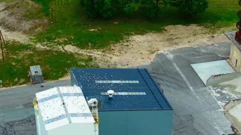Industrial Mineral Processing Facility With Storage Silos In Saulkalne Latvia Stockbeeldmateriaal 340984710