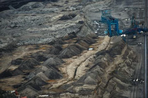 Industrial mining machine in mine Stock Photos