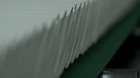 Industrial Newspaper Printing Press Running, Machinery, Factory Production Stock Footage 46593564