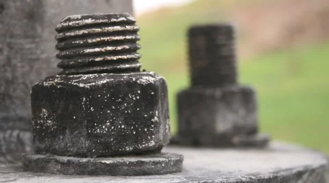 Industrial Nut and Bolt. Stock Footage 57828786
