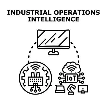 Industrial operations intelligence system integrating devices イラスト素材