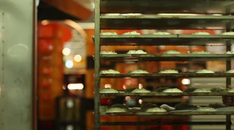 Industrial oven for baking bread. Stock Footage 59869556