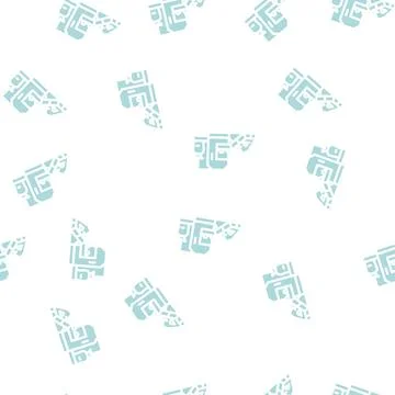 Industrial packaging of compost glyph vector seamless pattern Stock Illustration