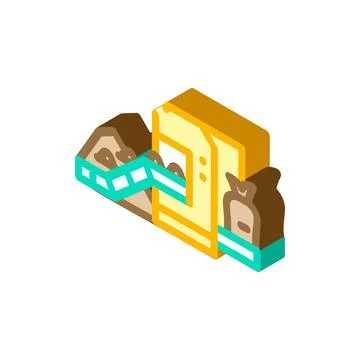 Industrial packaging of compost isometric icon vector illustration Stock Illustration