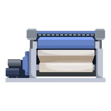 Industrial paper making machine processing raw material Stock Illustration