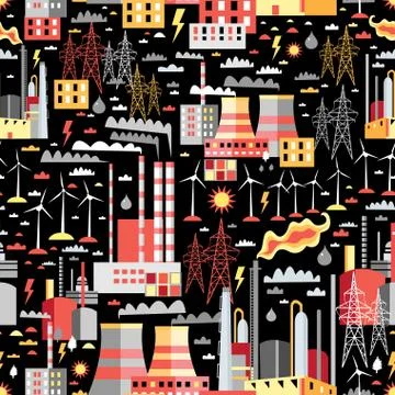 Industrial pattern Illustrazione stock