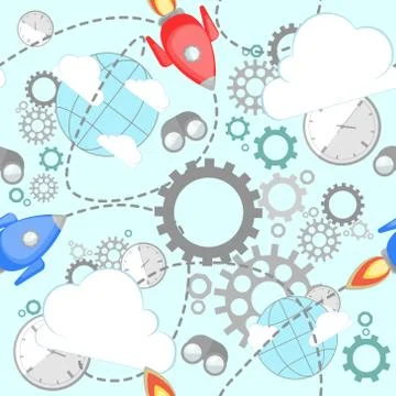 Industrial pattern on white. イラスト素材