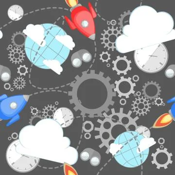 Industrial pattern on white. イラスト素材