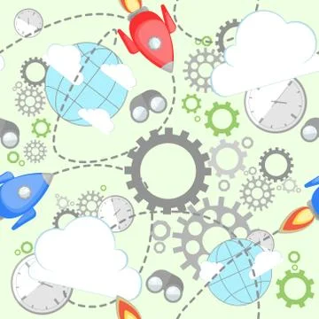 Industrial pattern on white. イラスト素材