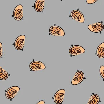 Industrial piercing earring vector seamless pattern Stock Illustration