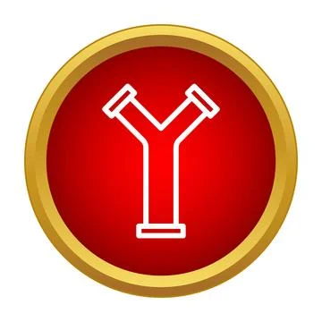 Industrial pipe fitting icon presenting plumbing connection symbol Stock Illustration