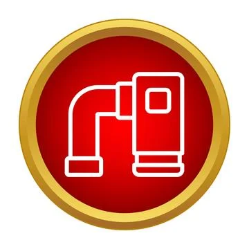 Industrial pipe fitting icon representing mechanical engineering Stock Illustration