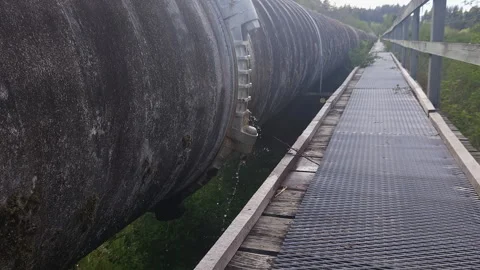 Industrial pipe line leaking Stock Footage 333604524