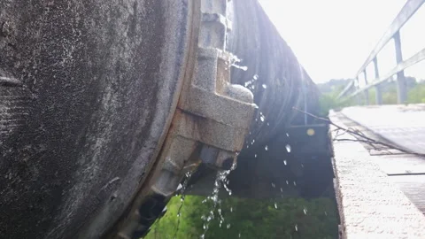 Industrial pipe line leaking Stock Footage 333604573