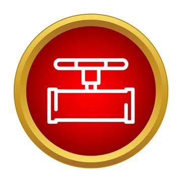 Industrial pipe line valve controller icon Stock Illustration