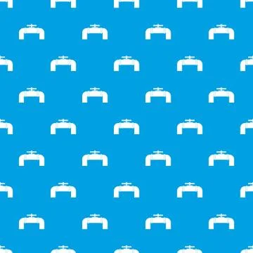 Industrial pipe valve pattern seamless blue Stock Illustration