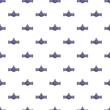 Industrial pipe valves repeating in seamless pattern Stock Illustration