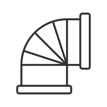 Industrial pipe, ventilation system icon in line design. Pipe, plumbing Stock Illustration