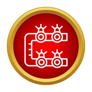 Industrial pipeline system icon representing engineering and control Stock Illustration