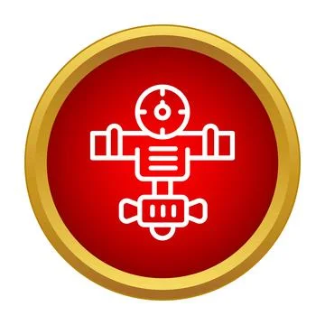 Industrial pipeline valve system control icon Stock Illustration